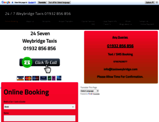 taxisweybridge.com screenshot