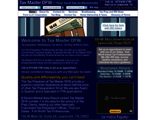 taxmasterdfw.com screenshot