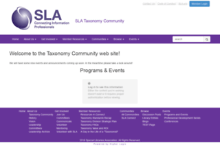 taxonomy.sla.org screenshot