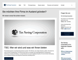 taxsavingcorp.com screenshot