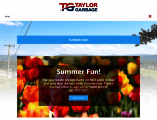 taylorgarbage.com screenshot