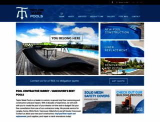 taylormadepools.com screenshot