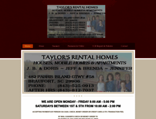 taylorsrentalhomes.com screenshot