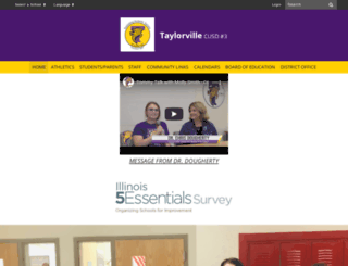 taylorvilleschools.com screenshot