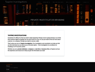taypineinvestigations.com.au screenshot
