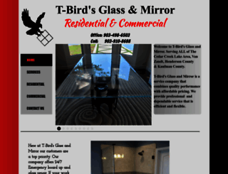 tbirdsglassandmirror.com screenshot