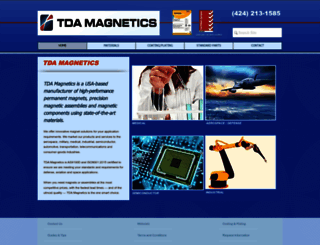 tdamagnetics.com screenshot