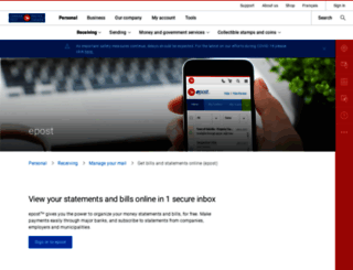tdb-e.epost.ca screenshot