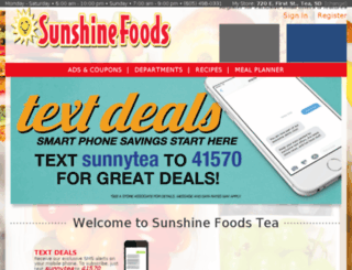 tea.sunshinefoodstores.com screenshot
