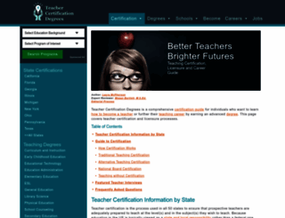teachercertificationdegrees.com screenshot