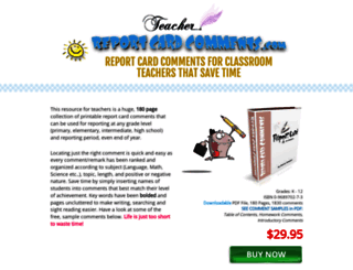 teacherreportcardcomments.com screenshot