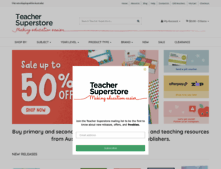 teachersuperstore.com.au screenshot