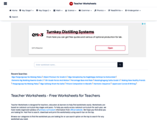 teacherworksheets.co.uk screenshot