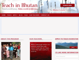 teachinbhutan.org screenshot