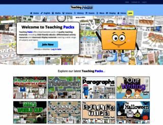 teachingpacks.co.uk screenshot