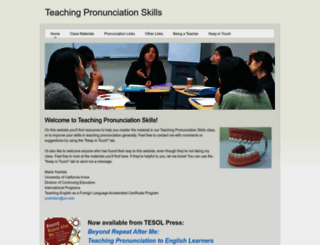 teachingpronunciation.weebly.com screenshot