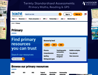 teachitprimary.co.uk screenshot