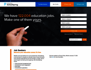 teachnc.schoolspring.com screenshot