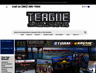 teaguecustommarine.com screenshot
