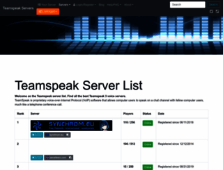 teamspeak-servers.org screenshot