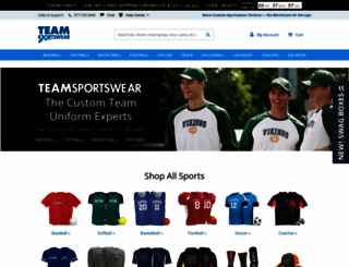 teamsportswear.com screenshot