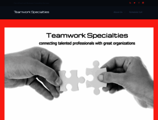teamworkspecialties.com screenshot
