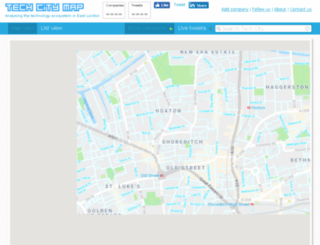 techcitymap.com screenshot