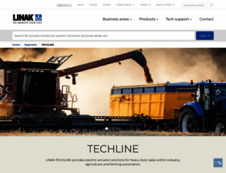 techline.linak.com screenshot