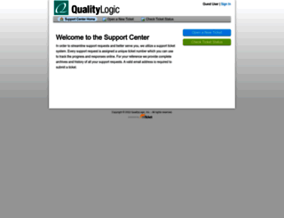techsupport.qualitylogic.com screenshot