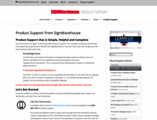 techsupport.signwarehouse.com screenshot