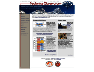 tectonics.caltech.edu screenshot