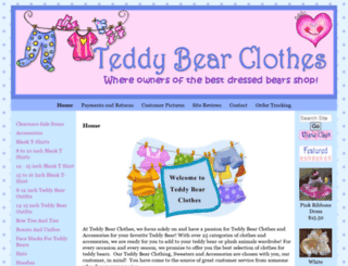 teddybearclothes.com screenshot