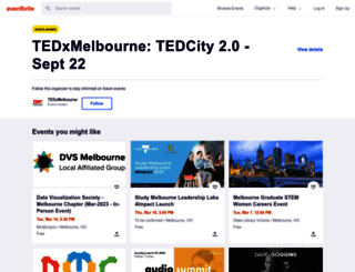 tedxmelbournecity20.eventbrite.com.au screenshot