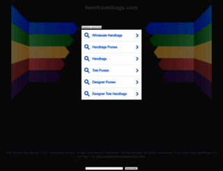 teentravelbags.com screenshot