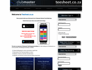 teesheet.co.za screenshot