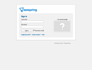 teespring.okta.com screenshot