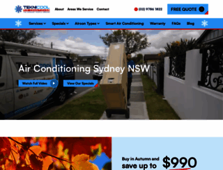 teknicoolairconditioning.com.au screenshot