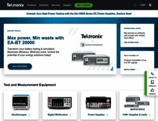 tektronix.com screenshot