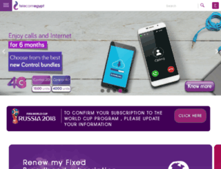 telecomegypt.com.eg screenshot