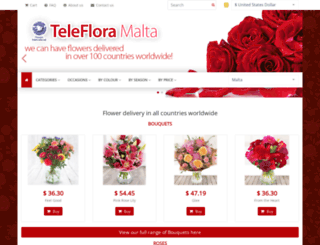 teleflora.com.mt screenshot