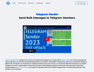 telegrammessagesender.com screenshot