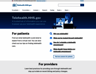 telehealth.hhs.gov screenshot