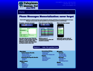 telephonemessagepad.com screenshot