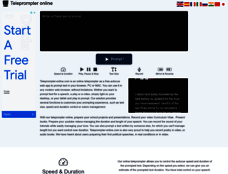 teleprompter-online.com screenshot