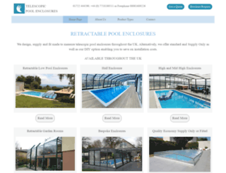 telescopicpoolenclosures.com screenshot