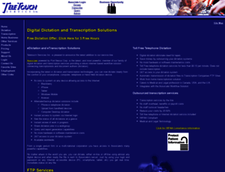 teletouchtranscriptionservices.com screenshot