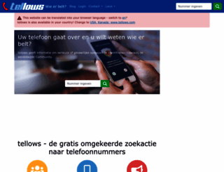 tellows.nl screenshot