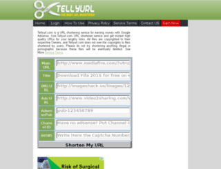 tellyurl.link screenshot