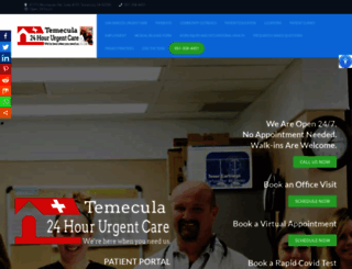 temecula24hoururgentcare.com screenshot