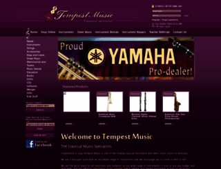 tempestmusic.com.au screenshot